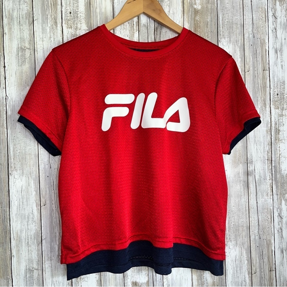 Fila Red Jersey Tee - Picture 1 of 5